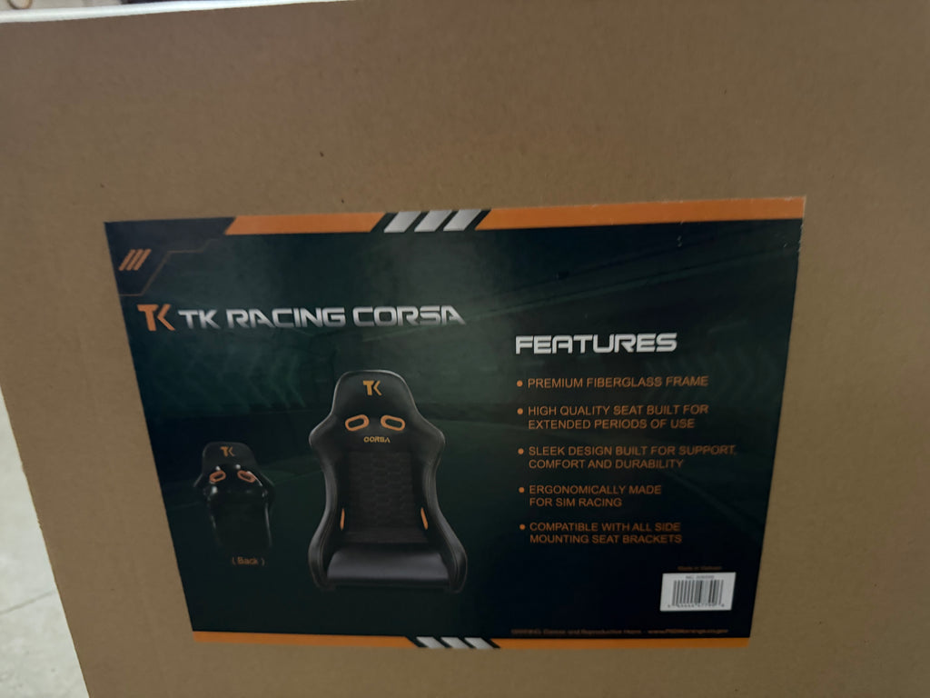 Open Box New TK Racing Corsa Gaming Bucket Seat #920